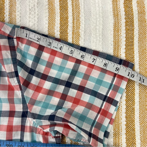 Van Heusen Classic Fit Short Sleeve Button Up Red Plaid/Checkered Men's Size XL - Picture 12 of 16